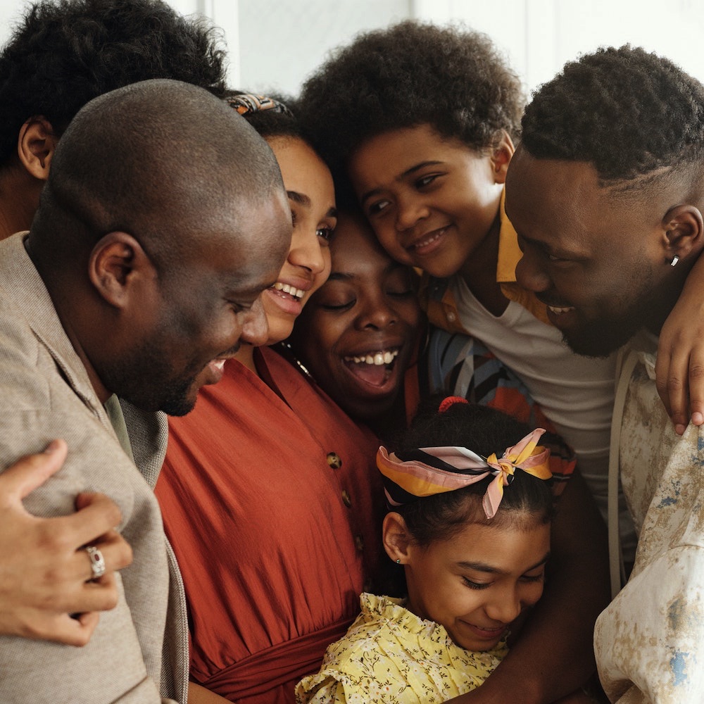 Family happy after therapy sessions